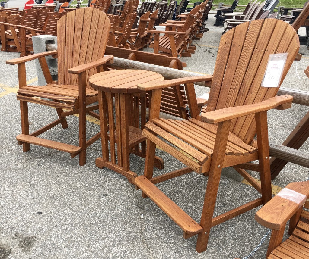 3 Piece Adirondack Balcony Table and Chair Set