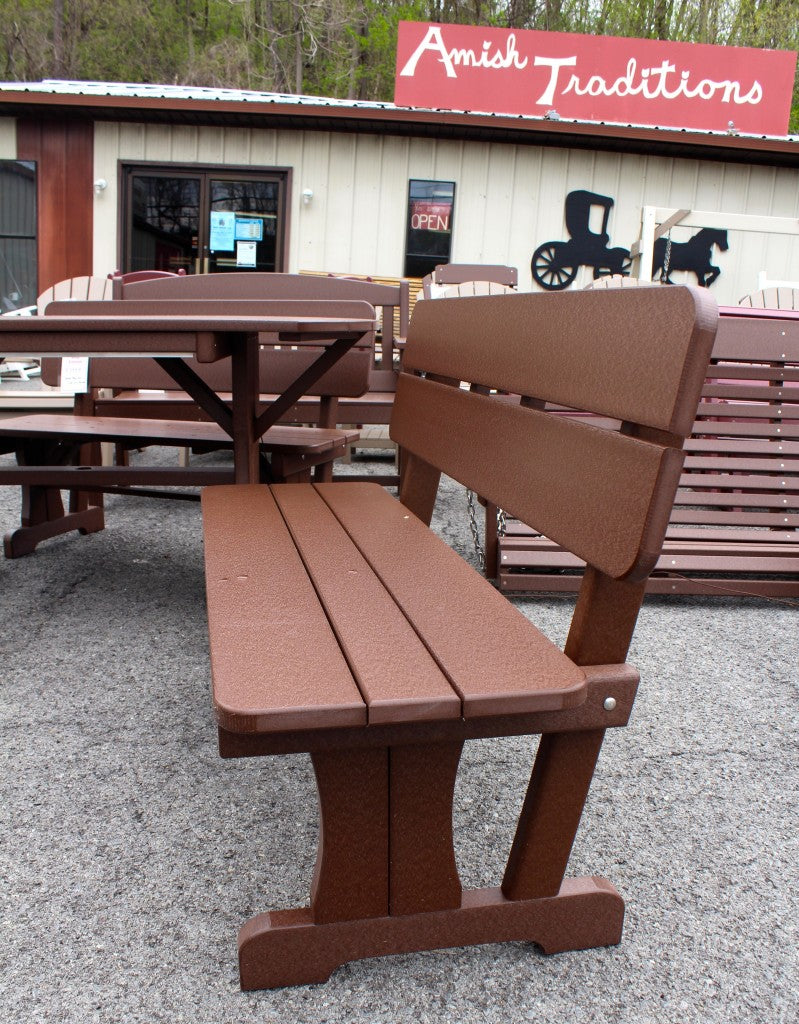 Poly Oval Picnic Table Set with Benches