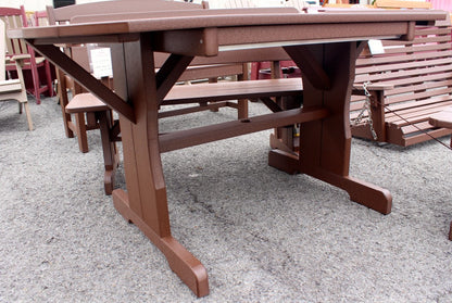 Poly Oval Picnic Table Set with Benches