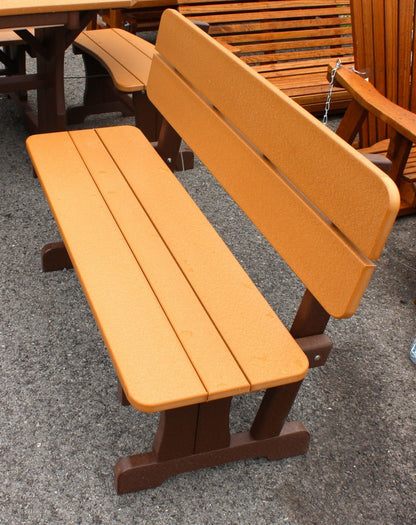 Poly Deluxe Oval Picnic Table Set with Benches