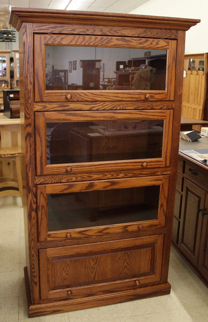 4-Stack One Piece Barrister Bookcase