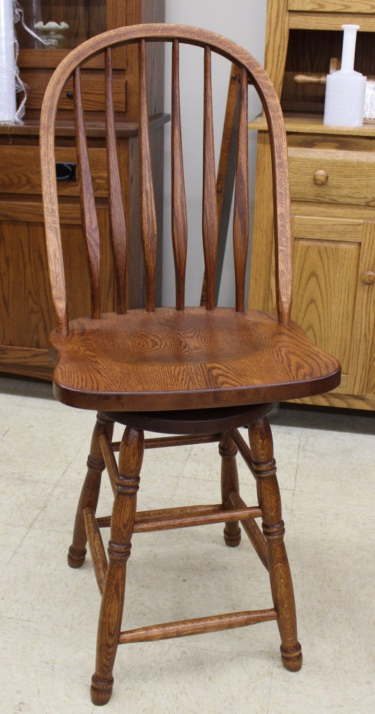 24″ Bent Back Bar Stool