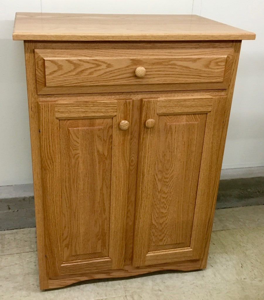 Microwave Cart on Casters With Drawer