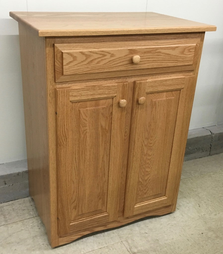 Microwave Cart on Casters With Drawer