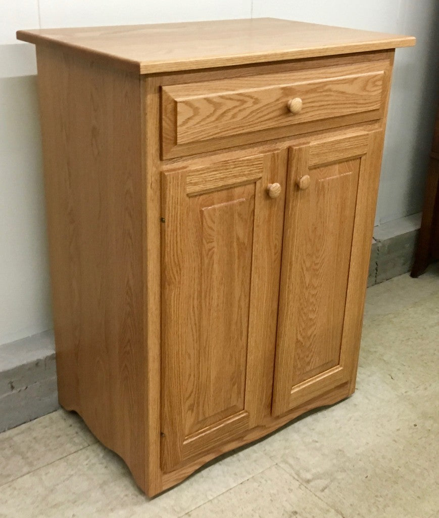 Microwave Cart on Casters With Drawer