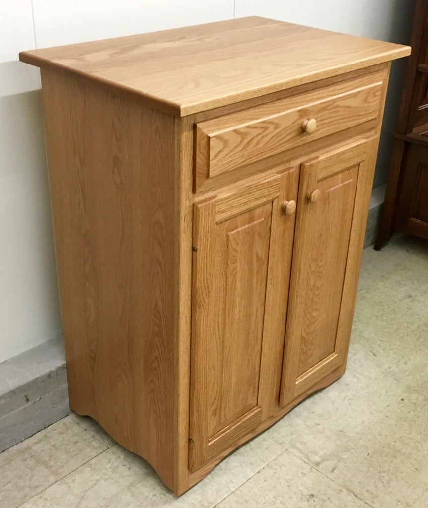 Microwave Cart on Casters With Drawer