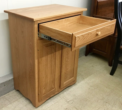 Microwave Cart on Casters With Drawer