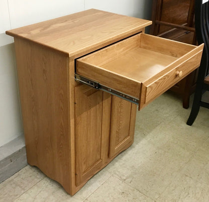 Microwave Cart on Casters With Drawer