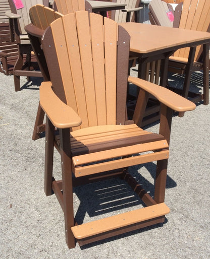 Poly 44″ Square Counter Height Table and Adirondack Chair Set