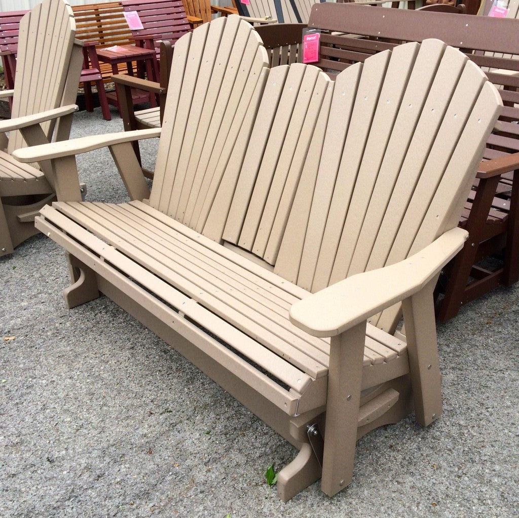 Poly 5′ Adirondack Glider with Fold Down