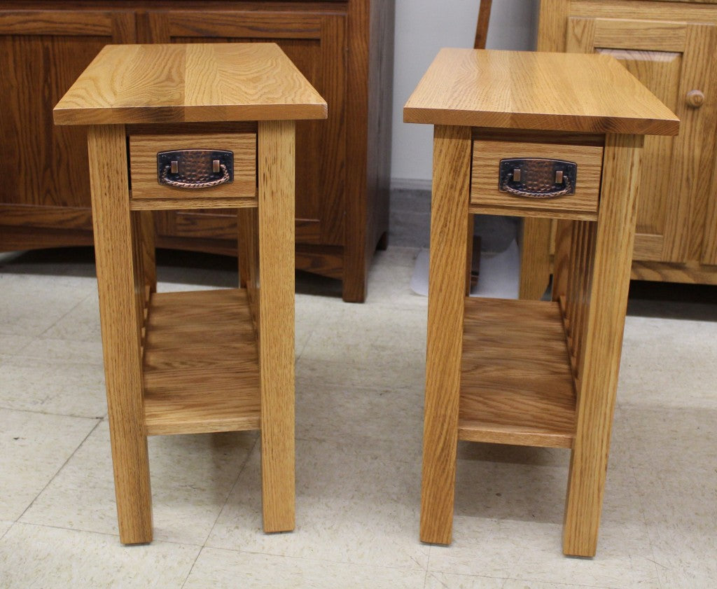 Lancaster Mission Chair Side Table with Drawer - Custom 12" Wide