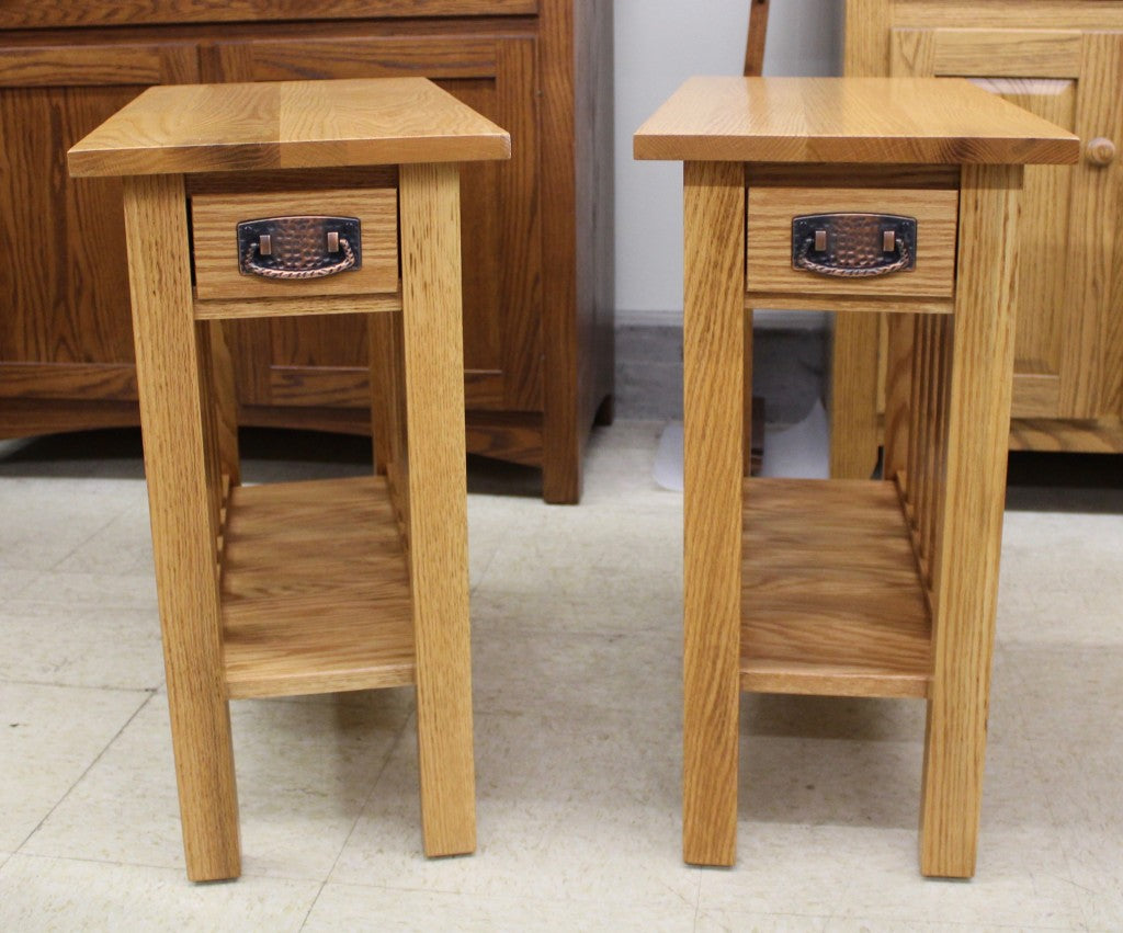 Lancaster Mission Chair Side Table with Drawer - Custom 12" Wide