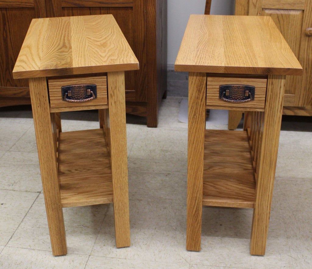 Lancaster Mission Chair Side Table with Drawer - Custom 12" Wide