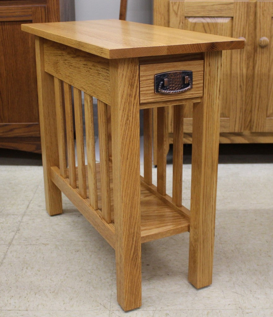 Lancaster Mission Chair Side Table with Drawer - Custom 12" Wide