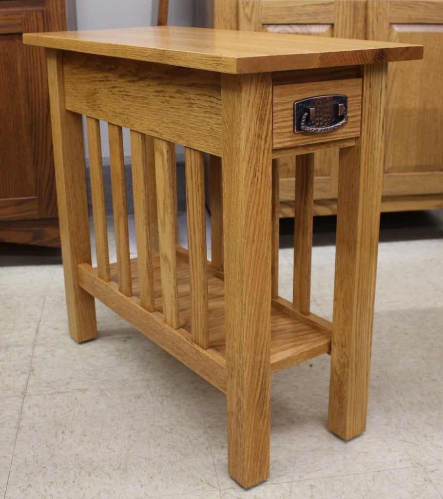 Lancaster Mission Chair Side Table with Drawer - Custom 12" Wide