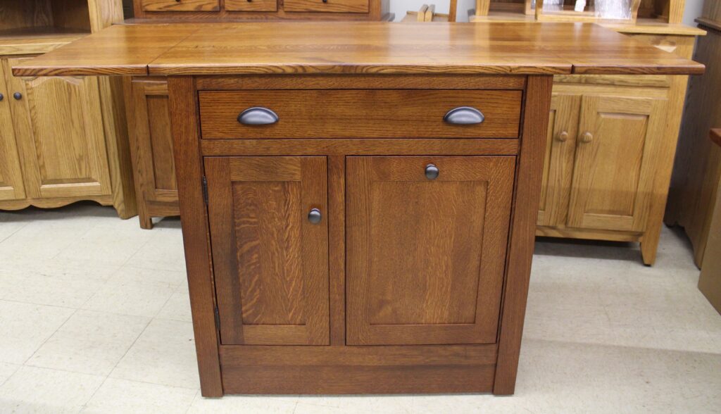 Rustic Quartersawn Brookline Mission Island with Drop Leaf Top