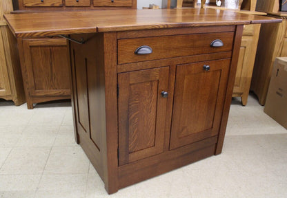 Rustic Quartersawn Brookline Mission Island with Drop Leaf Top