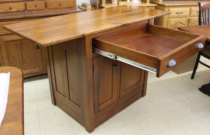 Rustic Quartersawn Brookline Mission Island with Drop Leaf Top