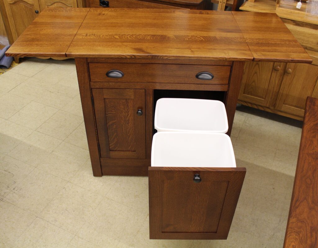 Rustic Quartersawn Brookline Mission Island with Drop Leaf Top