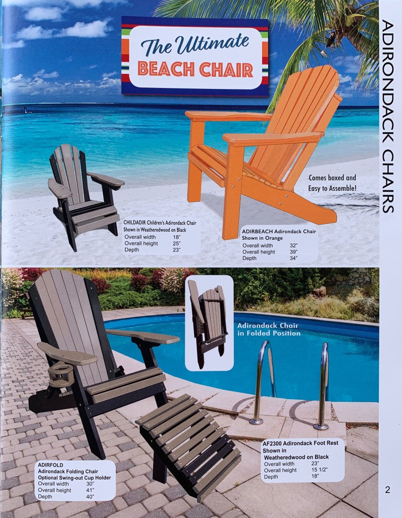 Poly Full Size Folding Adirondack Chair