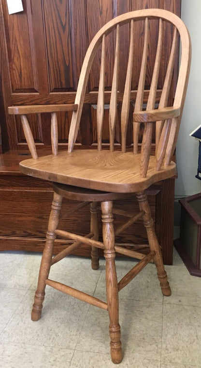 24″ Bent Back Stool With Arms