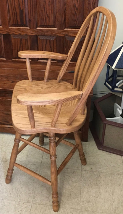 24″ Bent Back Stool With Arms