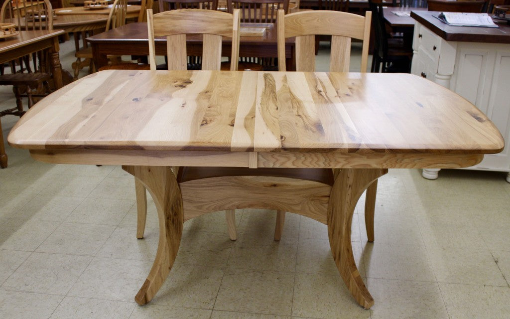 Galveston Double Pedestal Table in Rustic Hickory