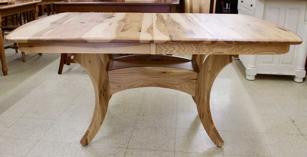 Galveston Double Pedestal Table in Rustic Hickory