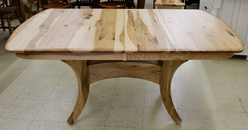 Galveston Double Pedestal Table in Rustic Hickory