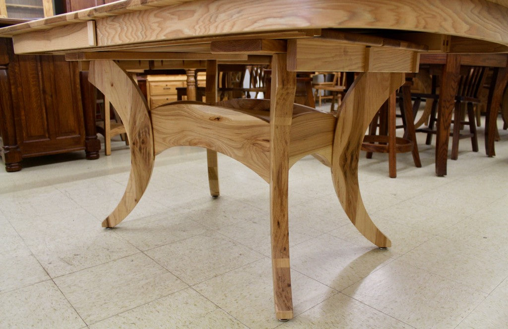 Galveston Double Pedestal Table in Rustic Hickory