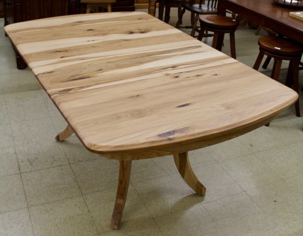 Galveston Double Pedestal Table in Rustic Hickory