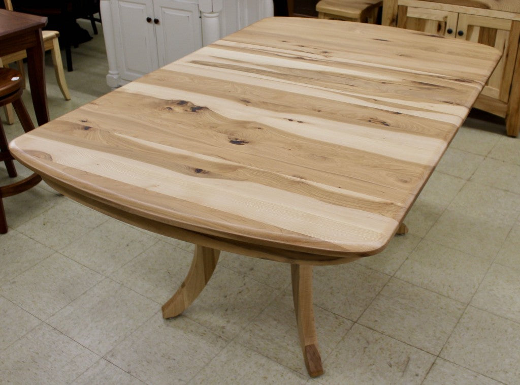 Galveston Double Pedestal Table in Rustic Hickory