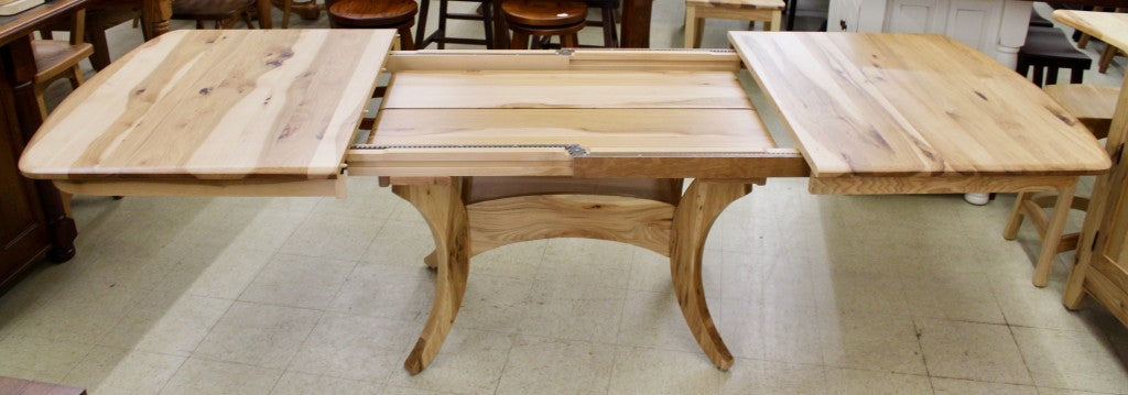 Galveston Double Pedestal Table in Rustic Hickory