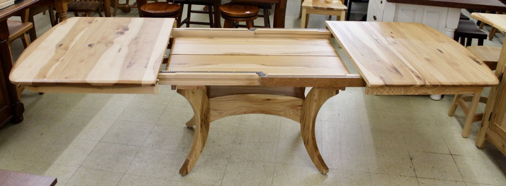 Galveston Double Pedestal Table in Rustic Hickory