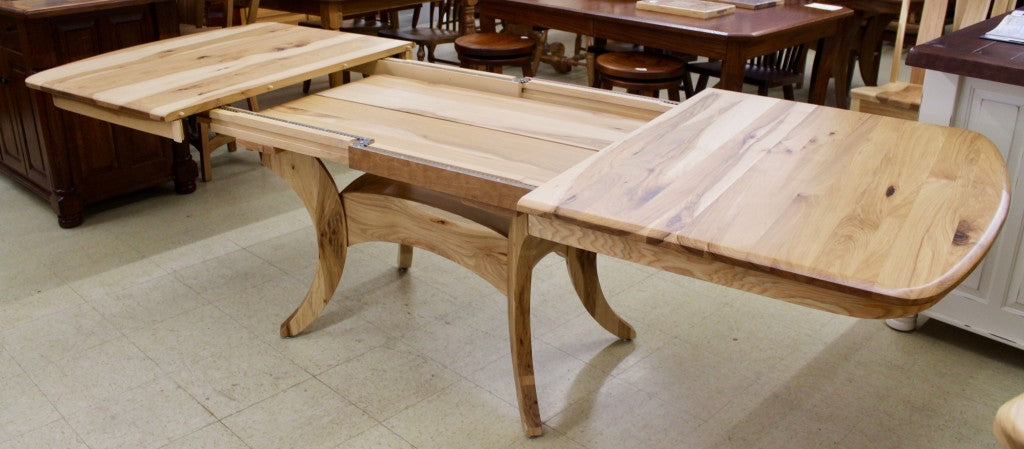 Galveston Double Pedestal Table in Rustic Hickory