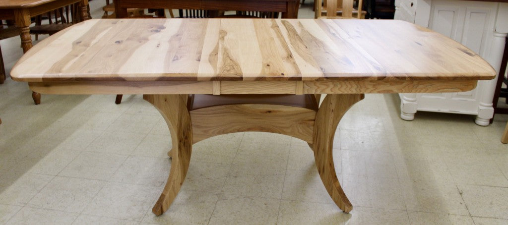 Galveston Double Pedestal Table in Rustic Hickory