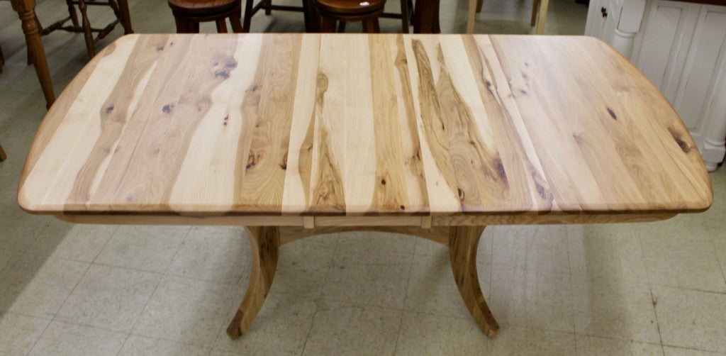 Galveston Double Pedestal Table in Rustic Hickory