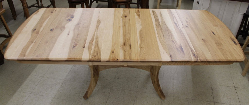 Galveston Double Pedestal Table in Rustic Hickory