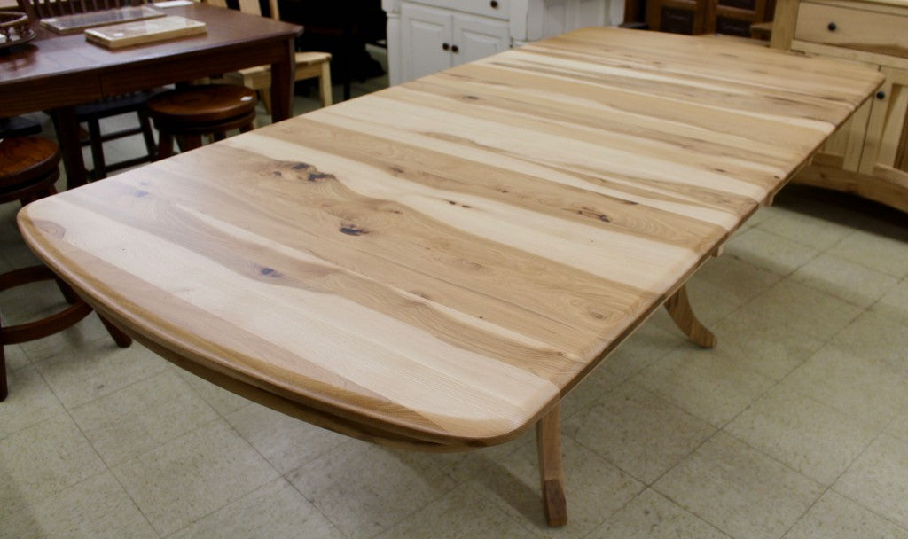 Galveston Double Pedestal Table in Rustic Hickory