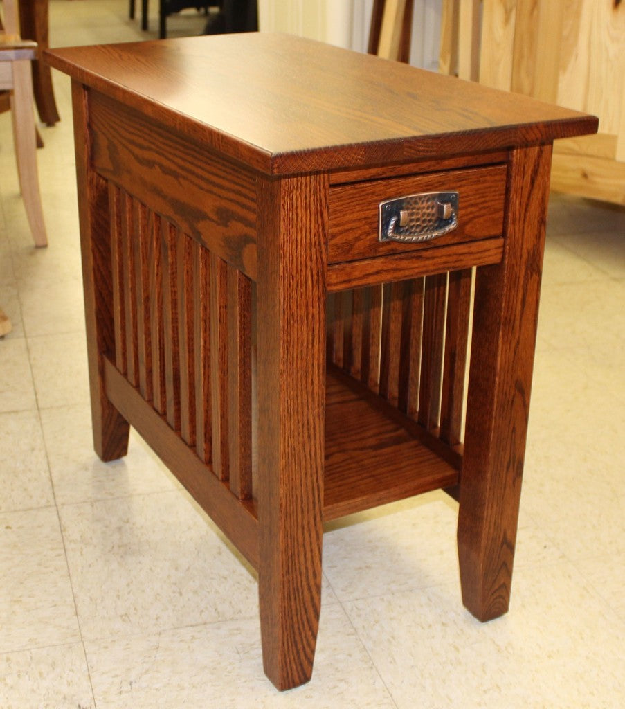 Prairie Mission Chair Side Table With Drawer