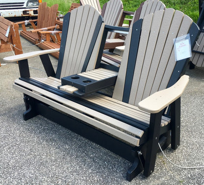 Poly 5′ Adirondack Glider with Fold Down