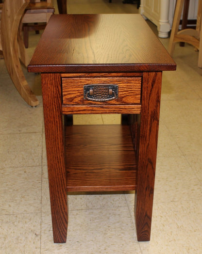 Prairie Mission Chair Side Table With Drawer