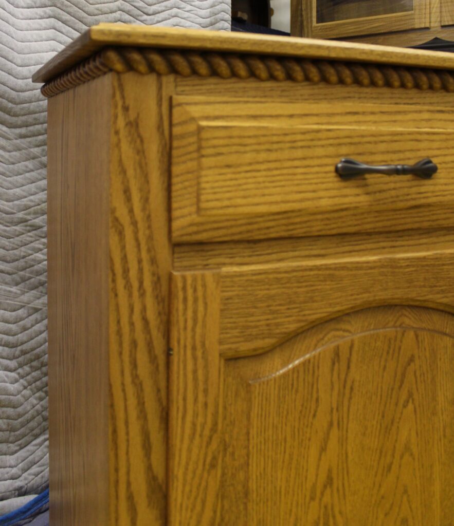 47" Country Server with Rope Twist Trim Molding