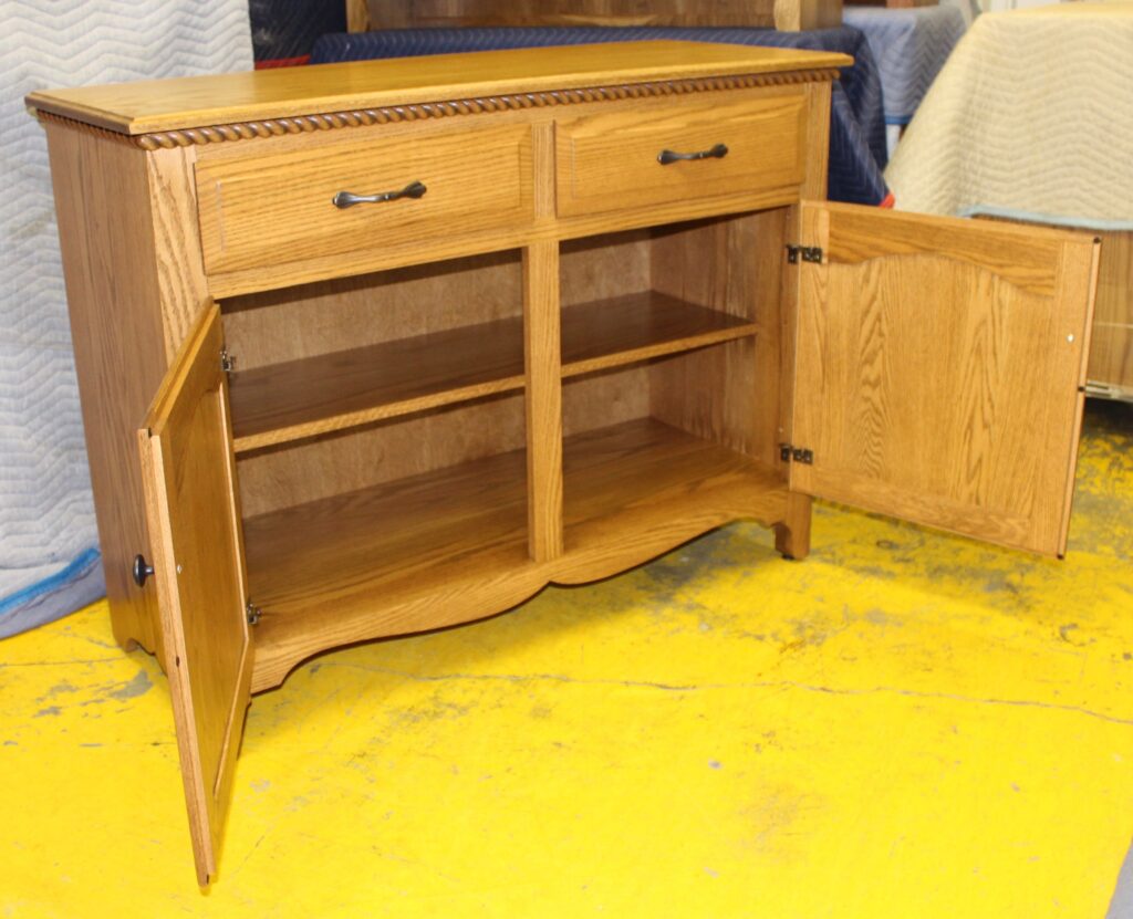 47" Country Server with Rope Twist Trim Molding