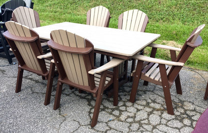 Poly 44″ x 72″ Rectangular Regular Height Table and Adirondack Dining Chair Set