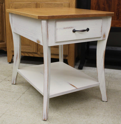 Norway End Table with Rub Through Finish
