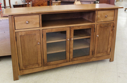 Mission 65″ TV Credenza in Brown Maple Wood