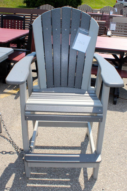 Poly 44″ Square Bar Height Table and Adirondack Chair Set