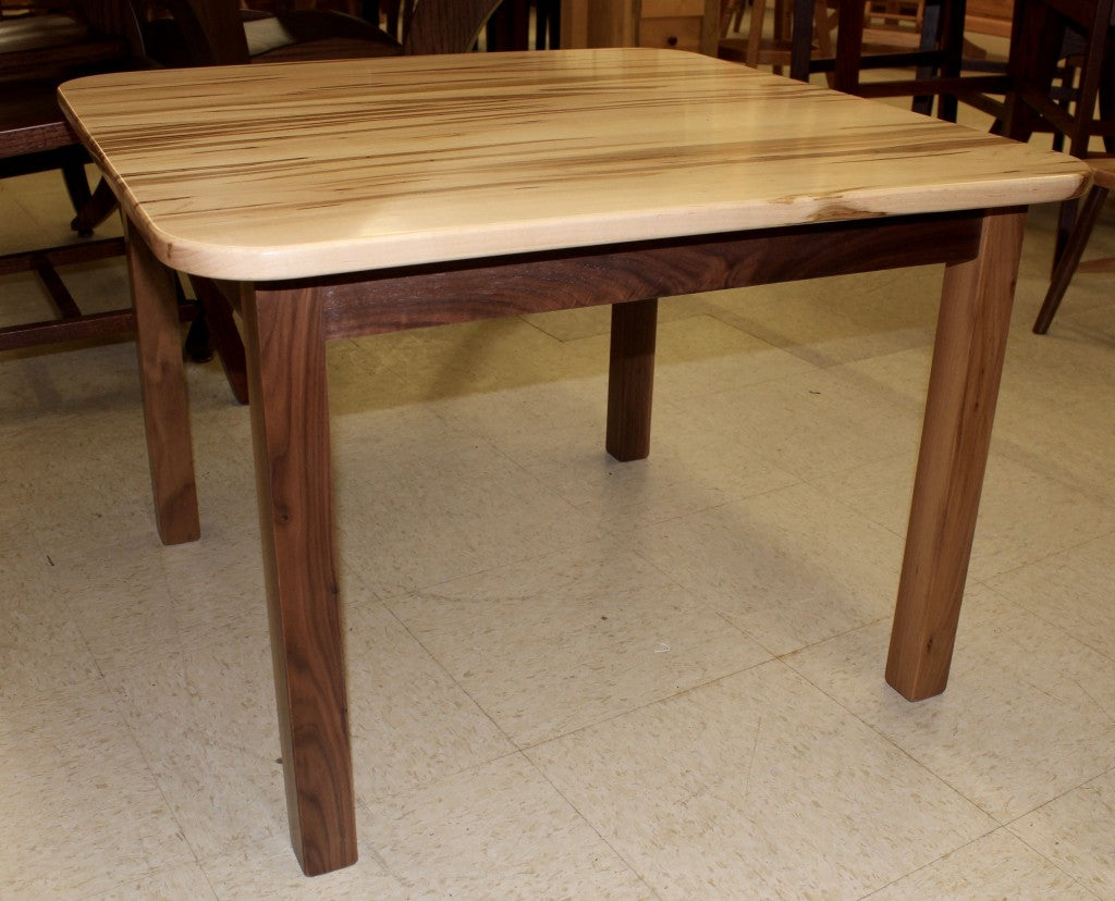 Comb Back Child’s Table with Four Chairs in Wormy Maple & Walnut