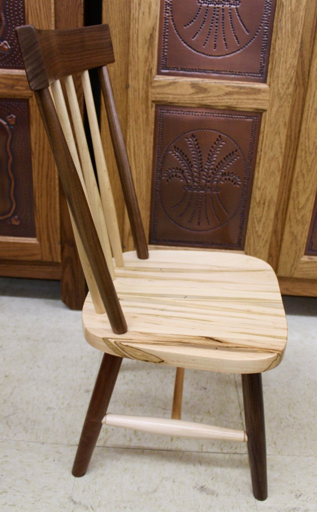 Comb Back Child’s Table with Four Chairs in Wormy Maple & Walnut